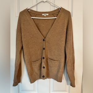 Madewell Camel cardigan sweater
